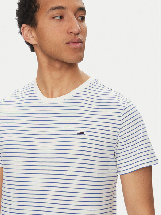 Tommy Jeans Tommy Jeans Majica DM0DM20377 Modra Slim Fit