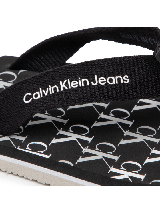 Calvin Klein Jeans Calvin Klein Jeans Japonki Logo Print Flip Flop V3X8-80156-0058 S Czarny