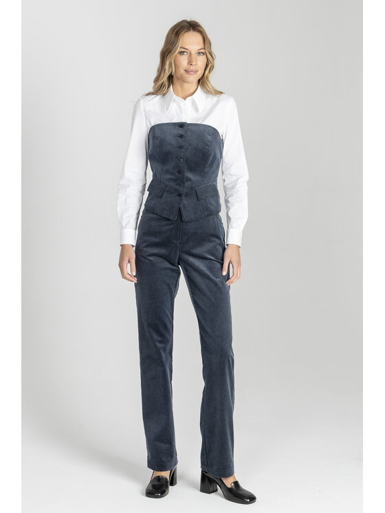 Deni Cler Milano Deni Cler Milano Kamizelka W-DC-4052-E5-D7-58-1 Granatowy Regular Fit