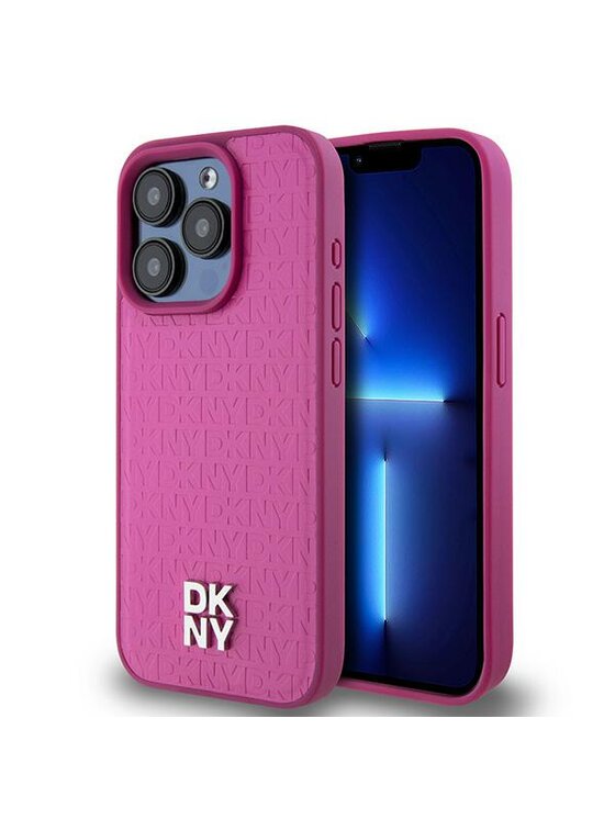 Etui na telefon DKNY, Różowe, Apple iPhone 15 Pro