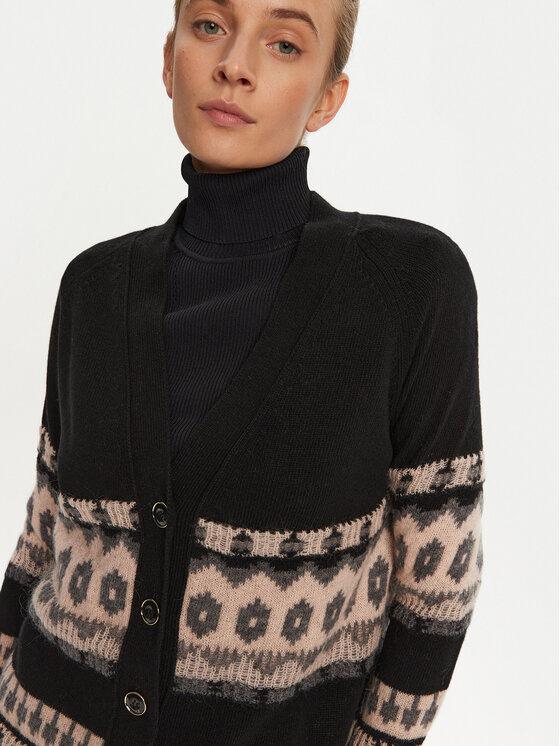 Marella Marella Kardigán Jolly 2423346102 Fekete Relaxed Fit