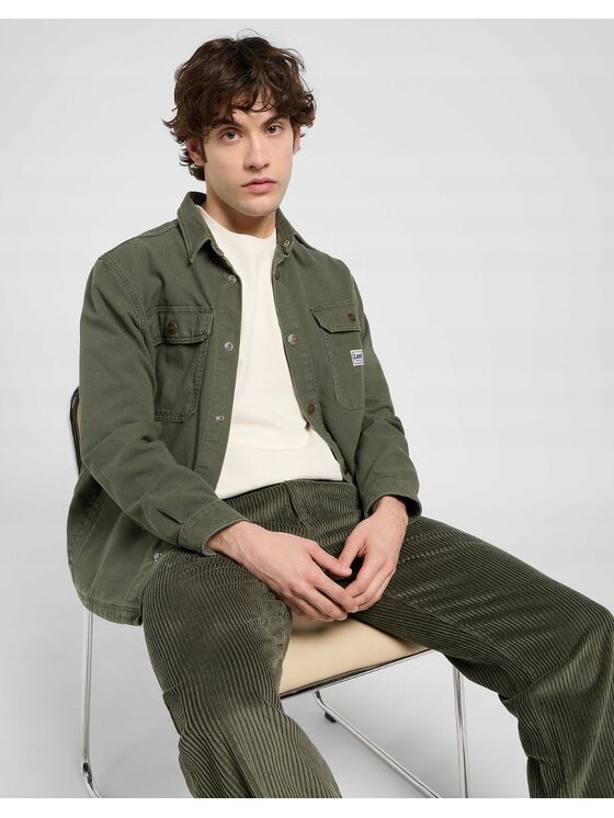 Lee Lee Chinosy Loose Workwear Chino Zielony Chino Fit