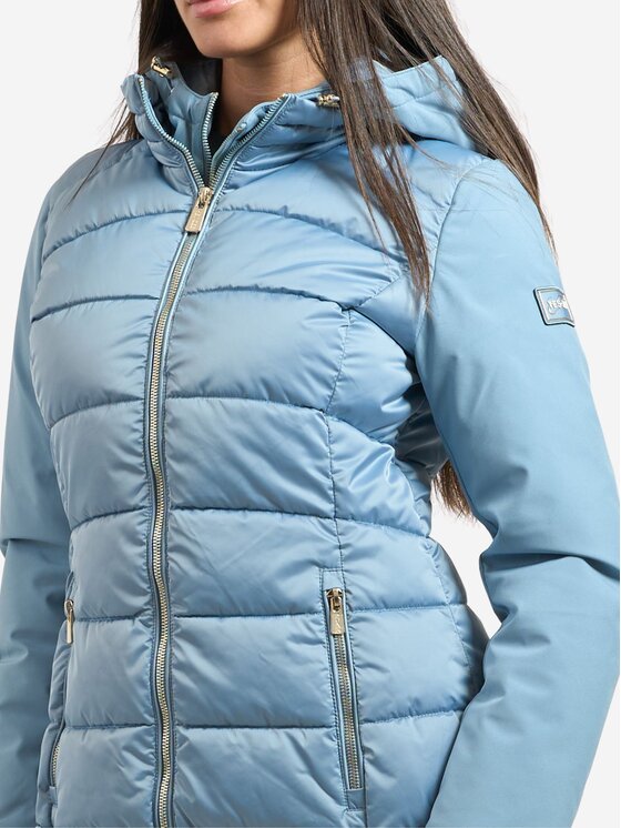 Yes Zee Yes Zee Giubbotto piumino giubbino donna Celeste Regular Fit