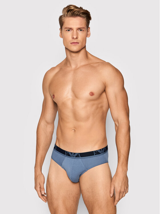 Emporio Armani Underwear Emporio Armani Underwear Súprava 3 kusov slipov 111734 1A715 79835 Tmavomodrá