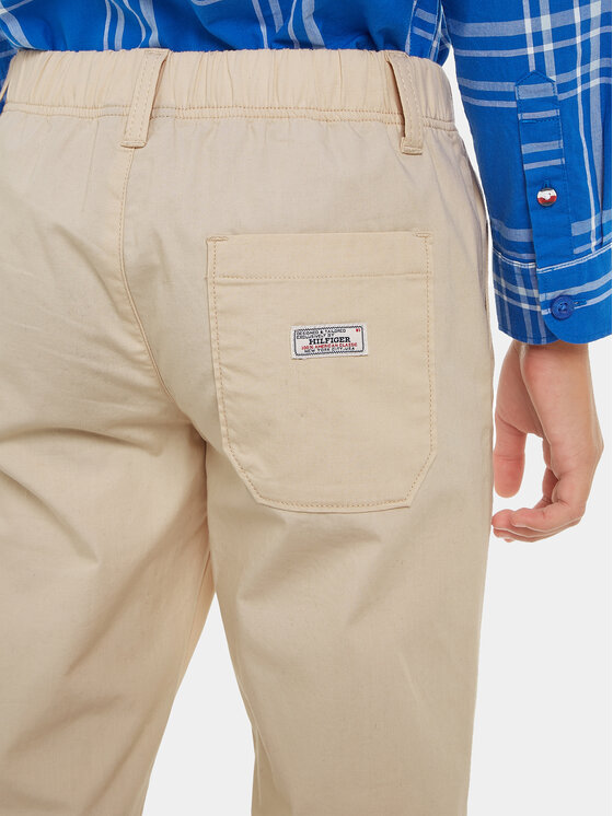 Tommy Hilfiger Tommy Hilfiger Kalhoty z materiálu KB0KB08895 Béžová Regular Fit
