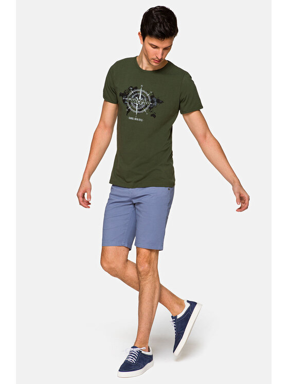 Lancerto Lancerto Szorty materiałowe Mauritius Niebieski Regular Fit