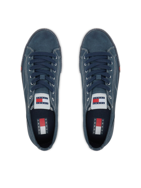 Tommy Jeans Tommy Jeans Tenisenes Archive Vulc. Y2K Washed Canvas EM0EM01720 Tumši zils