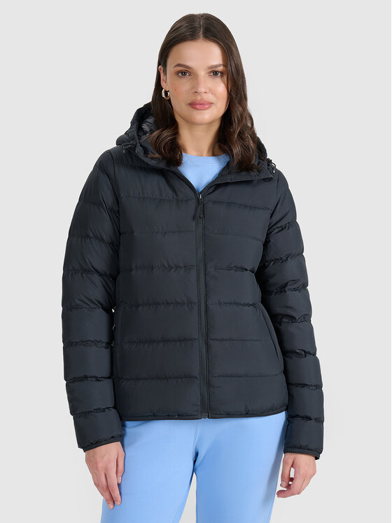 4F 4F Kurtka puchowa NATURAL (DOWN) WARMTH Czarny Regular Fit
