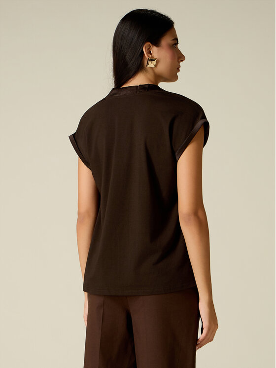 Oltre Oltre Koszula G268J304555N022 Brązowy Regular Fit