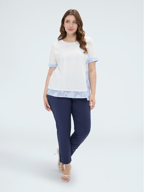 Fiorella Rubino Fiorella Rubino Spodnie materiałowe P704L002393N034 Niebieski Regular Fit