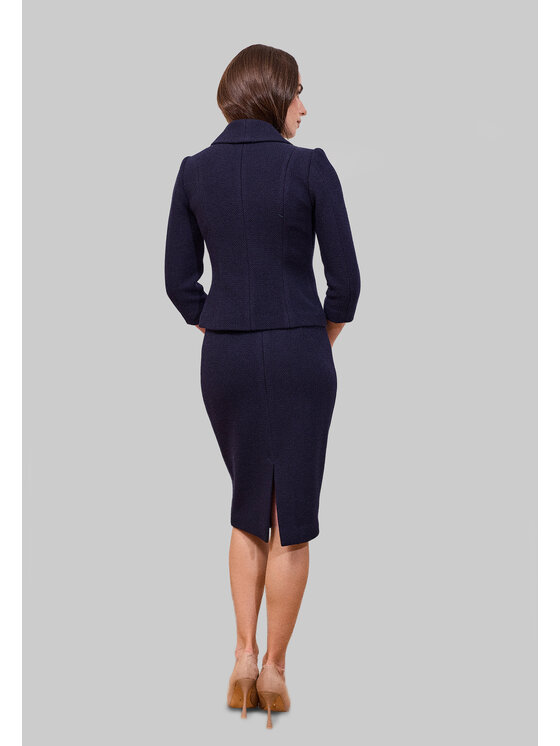 Kasia Zapała Kasia Zapała Spódnica ołówkowa Monica Granatowy Slim Fit