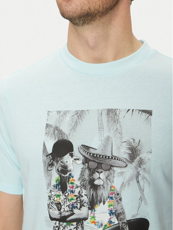 Blend Blend Тишърт 20718283 Зелен Regular Fit