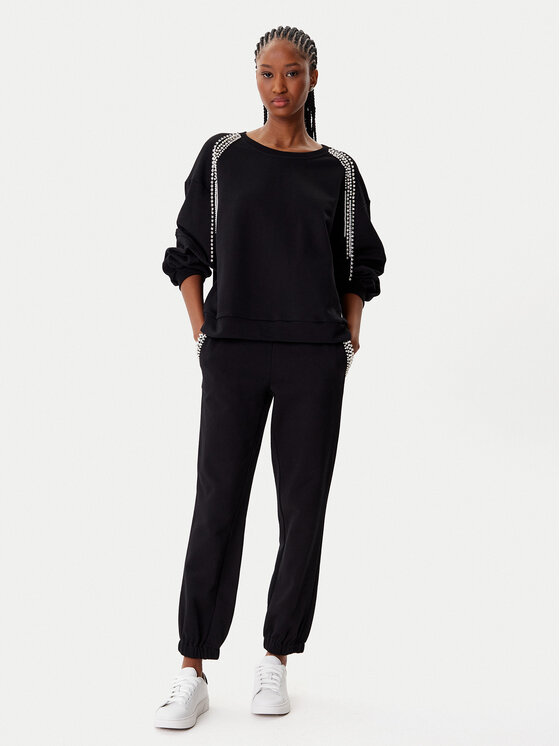 TWINSET TWINSET Μπλούζα 252LI2MCC Μαύρο Regular Fit