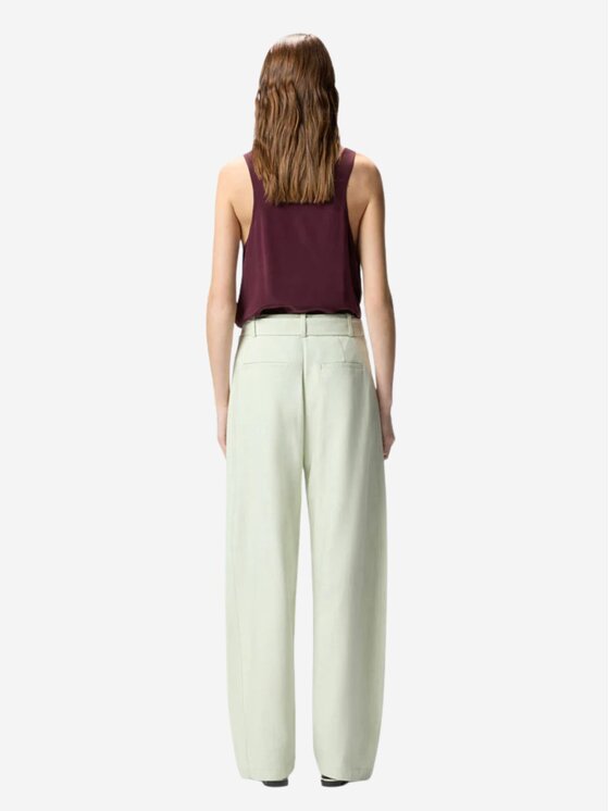 PINKO PINKO Jazdecké nohavice Pantaloni con cintura Zelená Regular Fit