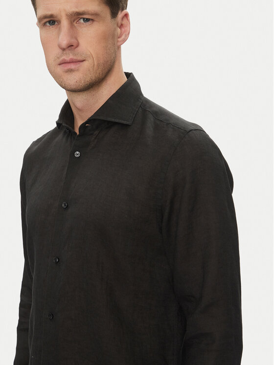 JOOP! JOOP! Marškiniai 17 JSH-146Pai-W 30046075 Juoda Slim Fit