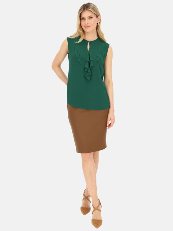 Potis & Verso Potis & Verso Bluzka Oaza Zielony Regular Fit