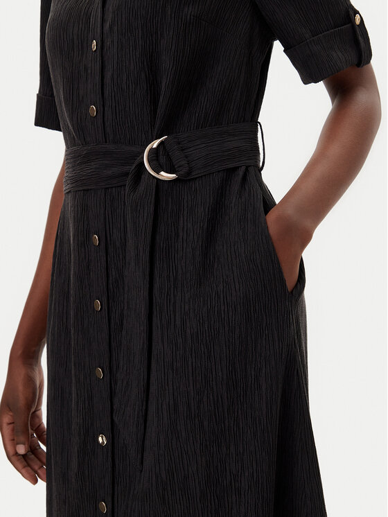 Olsen Olsen Rochie tip cămașă 13002000 Negru Regular Fit