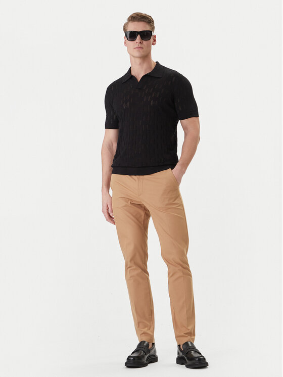 KARL LAGERFELD KARL LAGERFELD Polo 655005 562301 Czarny Slim Fit
