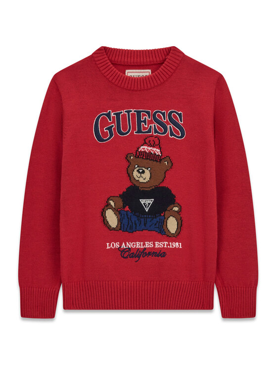 Guess Guess Džemper N6BR03 Z1393 Crvena Regular Fit