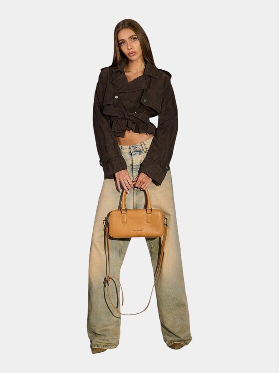 MADE BY SOCIETY MADE BY SOCIETY Kurtka anorak KENZA Jacket - J27558 Brązowy Basic Fit