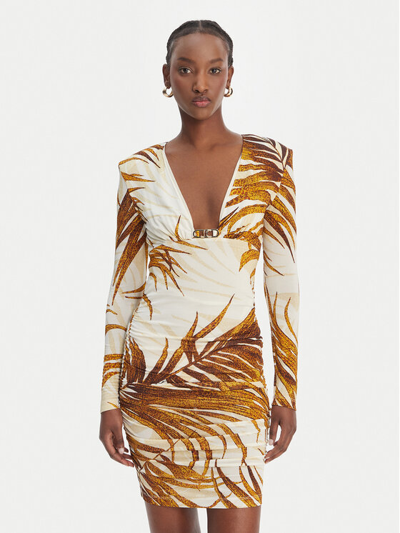 Just Cavalli Just Cavalli Coctailkleid 80PAO957 JS560 Beige Slim Fit