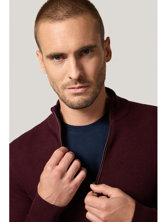 Próchnik Próchnik Kardigan PM14 SW073225000019 Bordowy Regular Fit