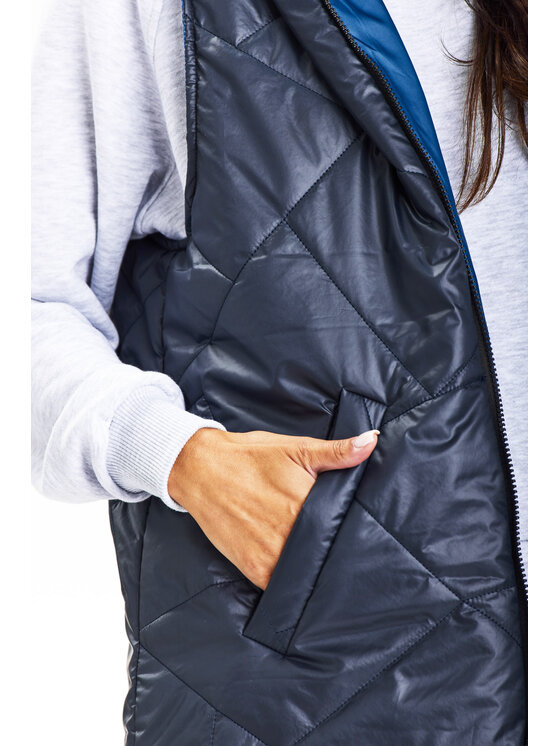 Awama Awama Bezrękawnik A683 Granatowy Basic Fit
