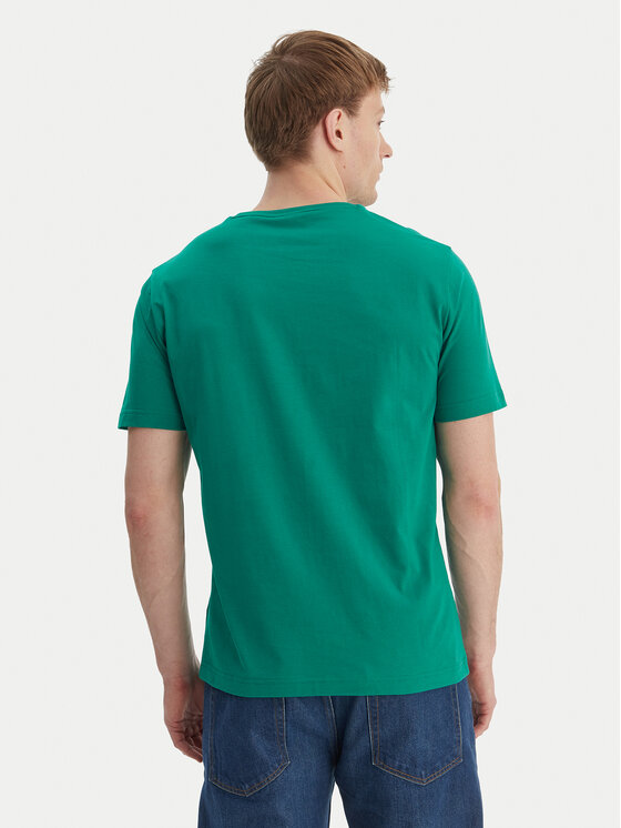 Gant Gant T-Shirt Archive Shield 2003199 Zielony Regular Fit