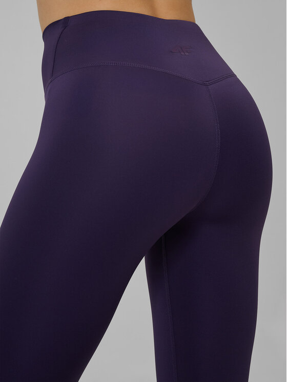4F 4F Legginsy MULTI ACTIVE Fioletowy Slim Fit
