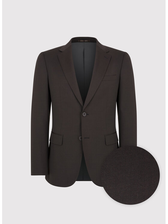 Pako Lorente Pako Lorente Garnitur P25WF-4X-008 Brązowy Super Slim Fit