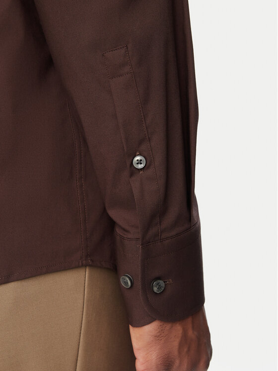 BOSS BOSS Camicia H-Hank 50469345 Marrone Slim Fit