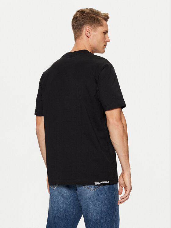 Karl Lagerfeld Jeans Karl Lagerfeld Jeans Marškinėliai A1M17052 Juoda Regular Fit