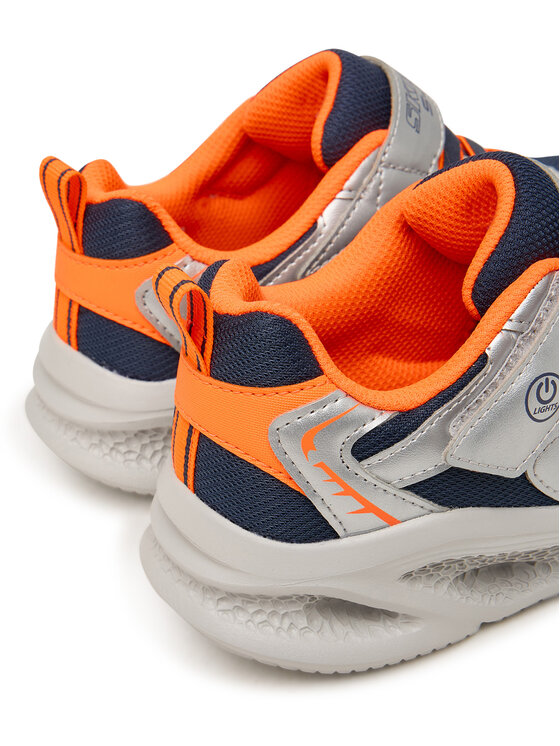 Skechers Skechers Sneakersy Meteor-Lights - Glow-Strider 401497L/SLOR Srebrny