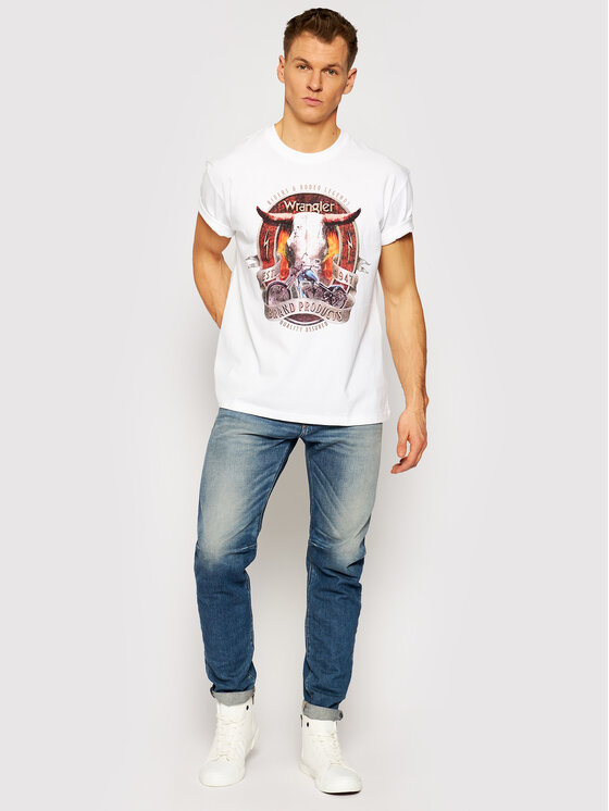 Wrangler Wrangler T-shirt Bull W7ADGFXW1 112131330 Bianco Vintage Fit