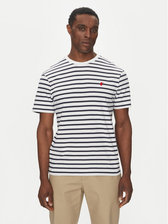 Save The Duck Save The Duck T-Shirt DT1743M BESY20 Granatowy Regular Fit
