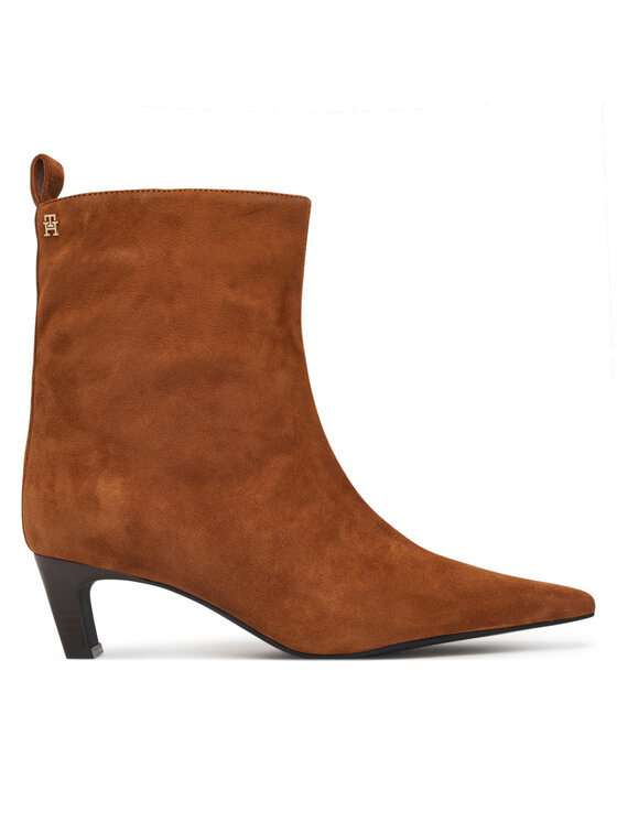 Tommy Hilfiger Tommy Hilfiger Saapad Kitten Heel Suede Ankle Boot FW0FW09670 Oranž