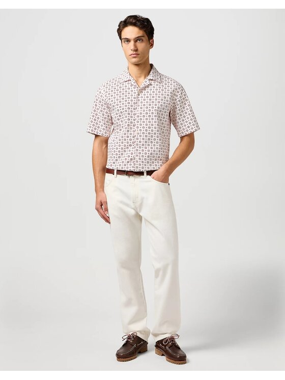 Wrangler Wrangler Koszula Short Sleeve Resort Shirt Biały Regular Fit