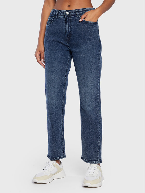 Moss Copenhagen Jeans hlače Adrina 16796 Modra Regular Fit