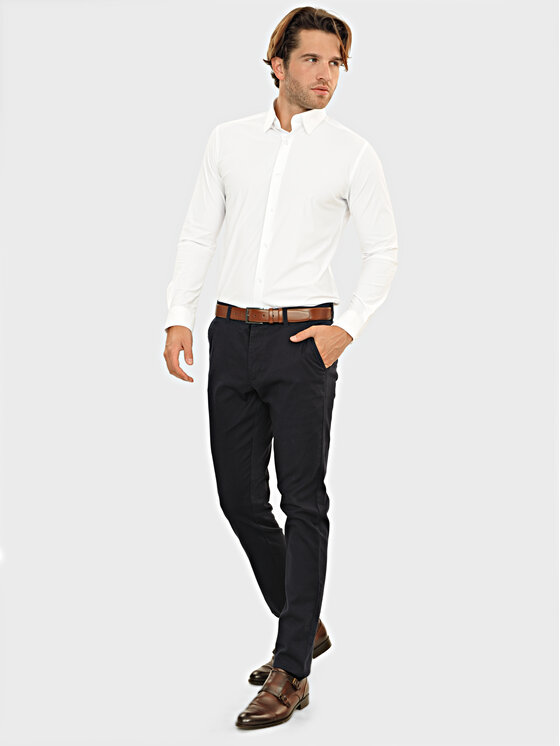 Evenemen Evenemen Chinosy Borgo Granatowy Slim Fit