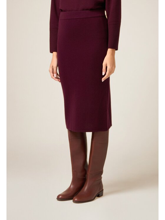 Oltre Oltre Gonna midi 1602E000047N029 Bordeaux Slim Fit