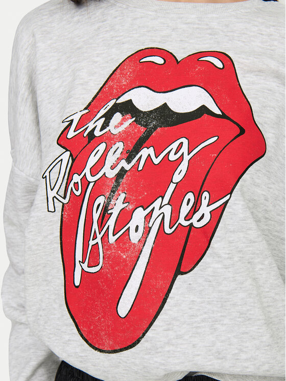 ONLY ONLY Mikina Rolling Stones 15345927 Šedá Regular Fit