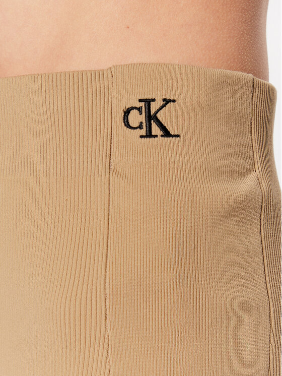 Calvin Klein Jeans Calvin Klein Jeans Tiesus sijonas J20J221437 Smėlio Slim Fit