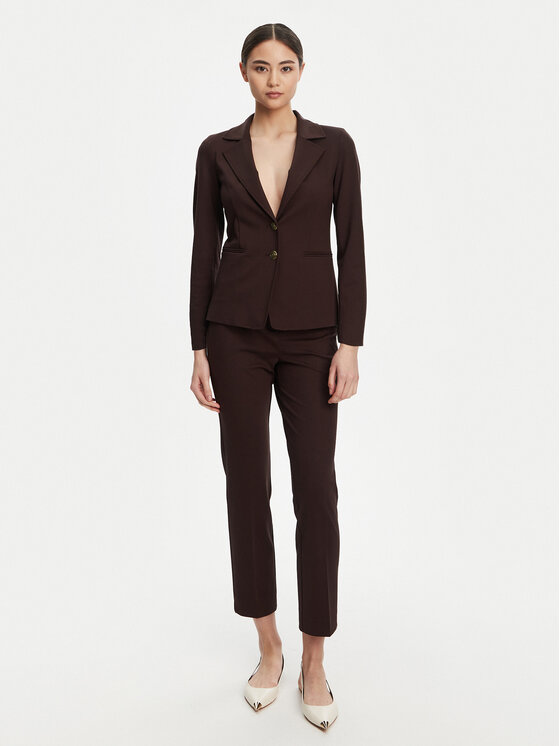 Marella Marella Hlače iz tkanine Aletta 2523786014 Rjava Regular Fit