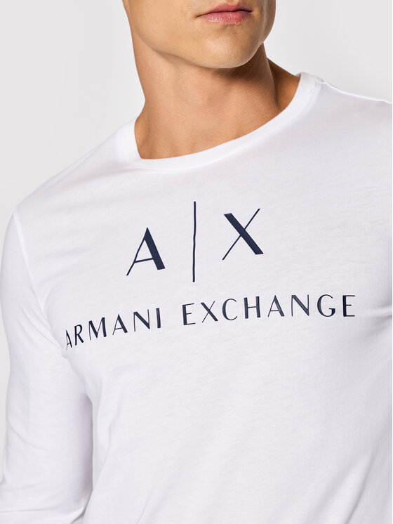 Armani Exchange Armani Exchange Longsleeve 8NZTCH Z8H4Z 1100 Biały Slim Fit