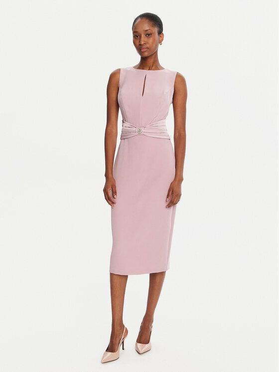 Rinascimento Rinascimento Cocktail obleka CFC0125073003 Roza Slim Fit