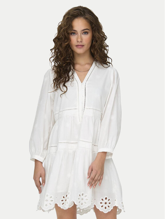 ONLY ONLY Rochie de vară Jada 15318693 Alb Regular Fit
