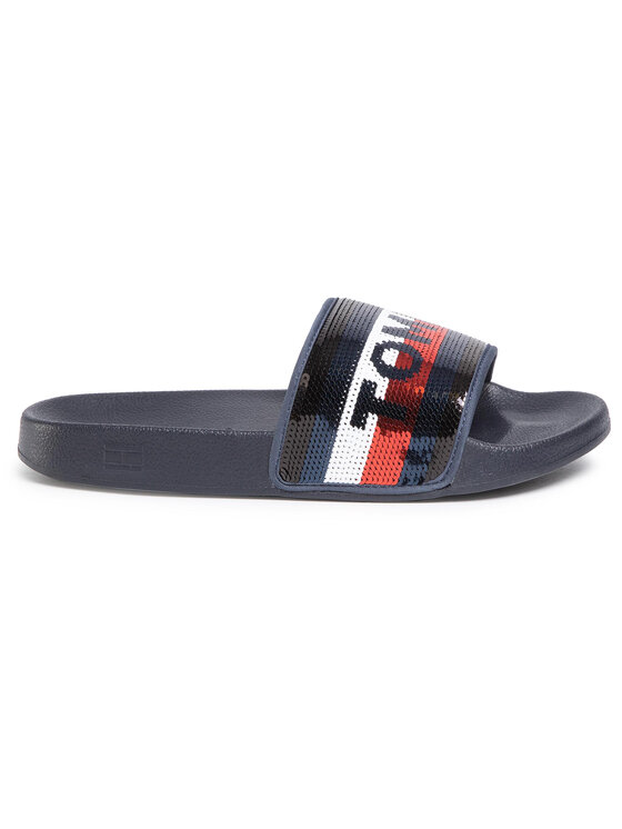 Tommy Hilfiger Tommy Hilfiger Ciabatte Sequins Pool Slide FW0FW04802 Blu scuro