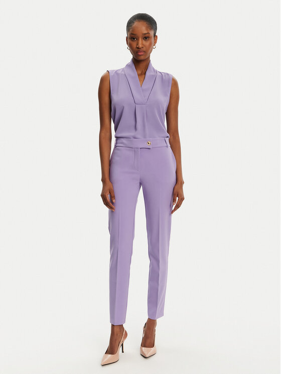 Rinascimento Rinascimento Pantaloni di tessuto CFC0122741003 Viola Regular Fit