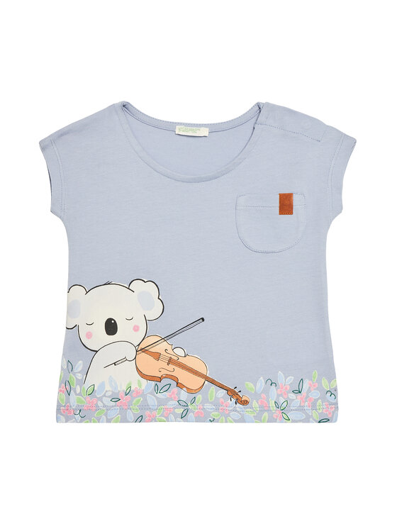 United Colors Of Benetton T-Shirt 3I1XA105X Niebieski Boxy Fit