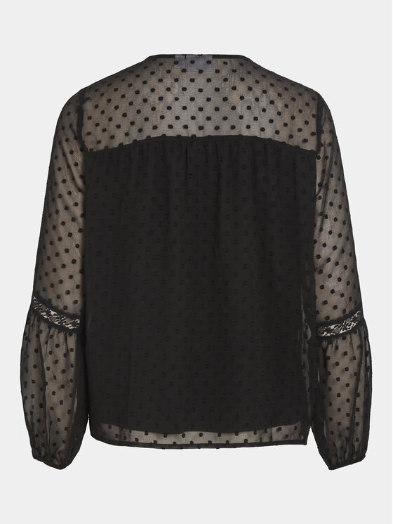 Vila Vila Bluse Edee 14079577 Schwarz Regular Fit